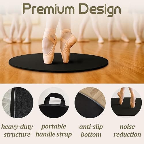 koretech Portable Dance Floor Round, 24" Ballet Wood Floor, Dance Turning Board, Smooth Ballet Dance Floor for Home, Studio and Outdoor thumbnail 4