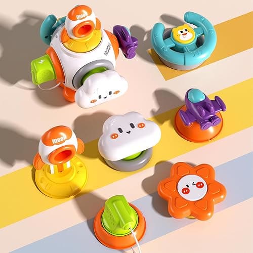 Montessori Sensory Toys for Toddlers 1-3 - Travel Activities Busy Board Cube - Baby Gifts for 6 9 12 18 Months 1 2 One Year Old Infant Boys Girls - Airplane Plane Car Travel Toys Educational Learning thumbnail 4