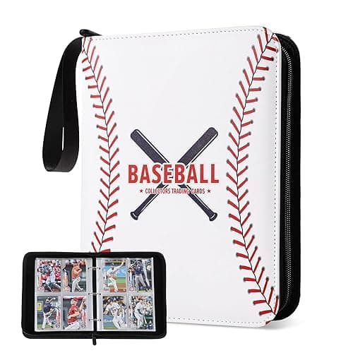 Baseball Card Binder with Sleeves 440 Pockets, Gifts for Baseball Card Collectors, Trading Card Holder Compatible with Topps Card, 55 Sleeves Card Album Card Storage Organizer - 440 Pockets