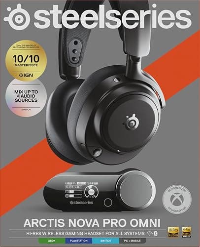 SteelSeries Arctis Nova Pro Omni - Cuffie wireless Hi-Res, 96kHz/24bit, ANC, Mic ClearCast Pro, Filtro antirumore IA, App mobile, Mix 2,4GHz + BT, OmniPlay PC+PlayStation+Xbox - Grafite thumbnail 16
