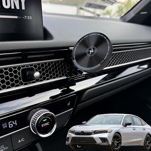 wincar Designed for MagSafe Car Mount for 2026 Civic Phone Mount 2026 15W Fast Wireless Charging 11th gen Civic Phone Holder 2026 Civic Accessories Support 2022-present Civic - Image 1
