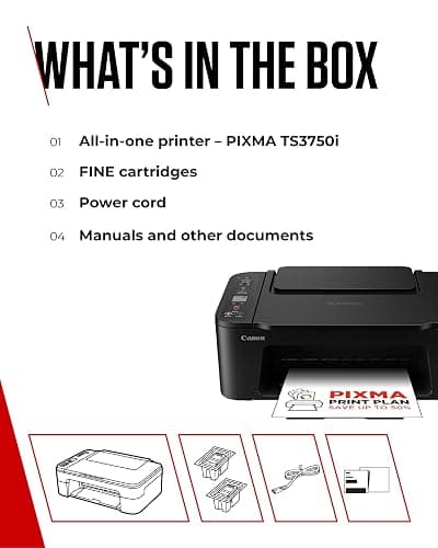 Canon PIXMA TS3750i Wireless Colour All-in-One Inkjet Printer - A4 Print, Copy, Scan - PIXMA Print Plan Compatible - Borderless Photo Printing - Wireless & Smartphone Print - Ideal for Home Printing thumbnail 7