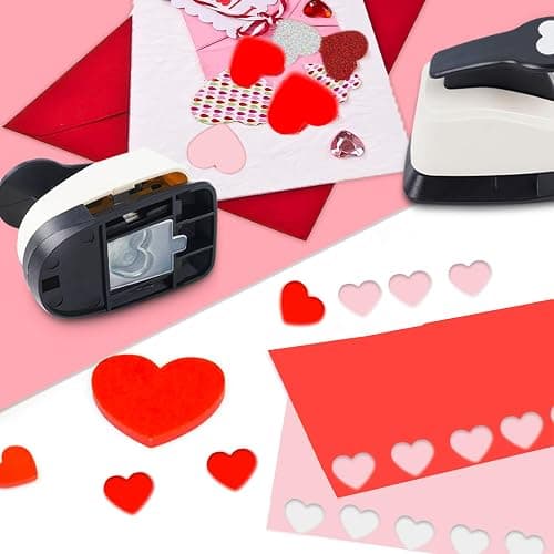 Heart Hole Punch, Paper Punches, HeartPunches for Paper Crafts, Heart Puncher, Hole PuncherHeart, Shaped Hole Punch, 1 inchHeart Paper Punch, 5/8 inch HeartHolePuncher, 3/8 inch Hole Punches Set thumbnail 4