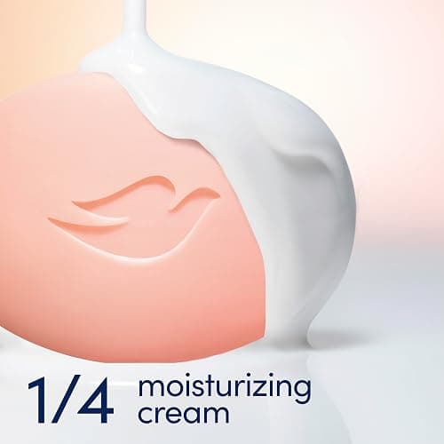 Dove Beauty Bar Soap Rebalancing White Peach & Rice Milk 6 Count for a Nourished and Moisturized Skin, with ¼ Moisturizing Cream Plant-Based Formula, 3.75 oz thumbnail 5