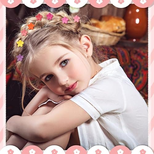 112 Pcs Baby Hair Clips - 28 Color Mini Flower and Butterfly Clips for Girls, Toddlers - Small Claw Clips With Organizer Box - Cute Hair Accessories - Multicolor thumbnail 2
