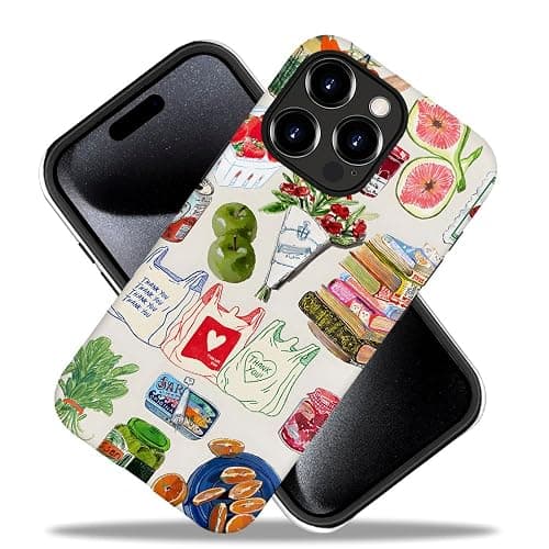 Piodaidy Compatible with iPhone 16 Pro,Durable & Shockproof Phone Case Cover Design - Summer Vegetable Book Collage thumbnail 2