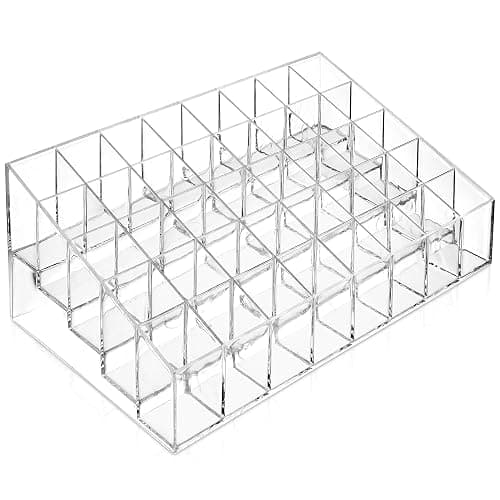 Casafield 40 Slot Acrylic Lipstick & Makeup Organizer - Cosmetic Display Case - Clear - Image 1