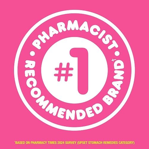 Pepto Bismol Berry Mint Chews, Upset Stomach Relief, Nausea Relief, Heartburn Relief, Indigestion Relief, Anti Diarrhea Medication for Adults - 5 Symptom Fast Relief, 48 Chewable Tablets thumbnail 5