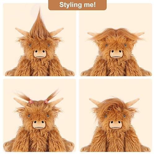 SuzziPals Heatable & Coolable Highland Cow Stuffed Animals Plushie, Microwavable Heating Pad for Soothing & Relaxation, Lavender Scented Cattle Plush Toys for Stress Relief, Stuffed Cow Gifts thumbnail 7