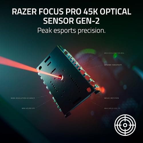 Razer DeathAdder V4 Pro Wireless Gaming Mouse: 56g Lightweight - HyperSpeed Wireless Gen-2 - Optical Scroll Wheel - Optical Switches Gen-4 - Focus Pro 45K Sensor Gen-2 - Up to 150 Hr Battery thumbnail 7