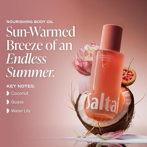 Saltair Body Oil – Silky After Shower and Bath Dry Oil for Women and Men – Non-Greasy, Well-Absorbing Moisturizer for Hydrating Dry Skin – Coral Coast Scent, 4oz thumbnail 2