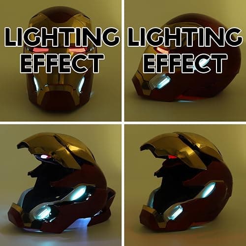 Iron-Man MK50 Electronic Cosplay Helmet, Voice，Touch Control with LED Eyes | Movable rear and ear panels ease wearing, while sound effects and remote operation add realism for display and events. thumbnail 8