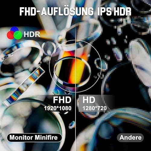 Minifire Gaming Monitor 24.5 Zoll, 300Hz, 1Ms, FHD, FreeSync, IPS-Panel, HDR Ready,sRGB 120%, Eye-Care, HDMI 2.0 & DisplayPort 1.4, VESA 75x75 -Schwarz(MFG25X1 PRO) thumbnail 8