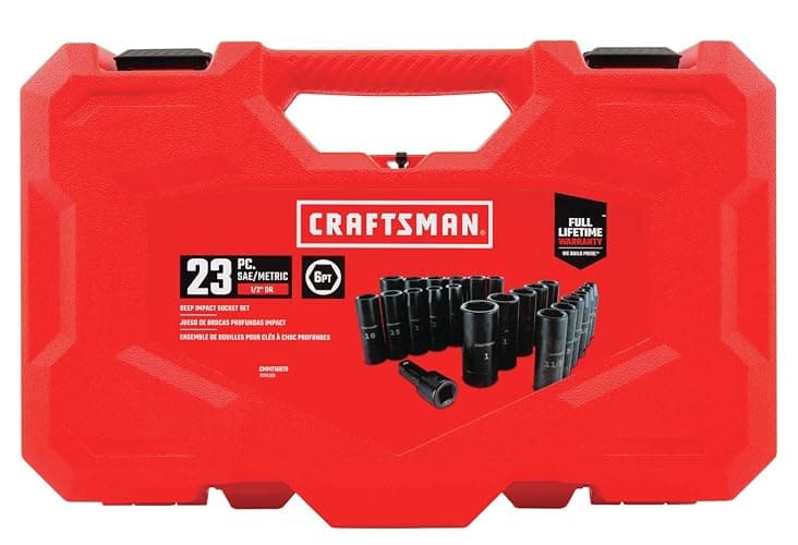 CRAFTSMAN Deep Impact Socket Set, SAE, 1/2-Inch, 23 Pieces (CMMT16970) thumbnail 2