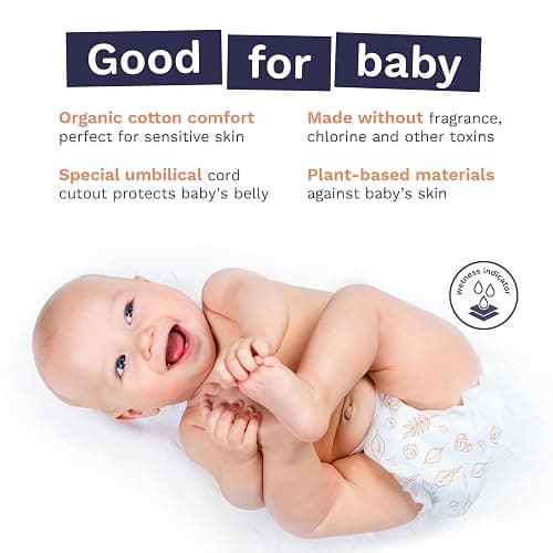 Pura Hypoallergenic Diapers, Size 2 (7-13 lbs) Totally Chlorine Free, Wetness Indicator, Suitable for Sensitive Skin, Soft Organic Cotton, Overnight, 3 Packs of 29 (87 Baby Diapers) thumbnail 3