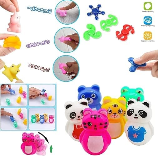 Mivanlin 117 Pcs Party Favors for Kids 4-8 8-12, Pop Fidget Toys, Treasure Box Toys for Classroom Prizes, Pinata Filler Goodie Bag Stuffers, Treasure Chest, Prize Box Toys for Boys Girls thumbnail 5