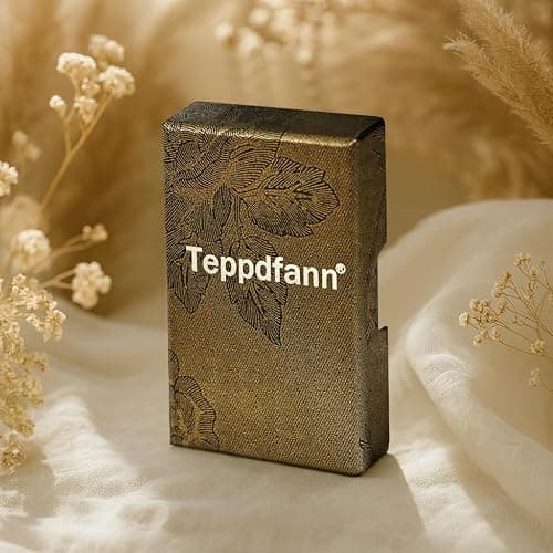 Teppdfann Vintage 14K Gold Plated and Silver Spoon Ring – Adjustable Ring with Carving Design for Women, Unique Boho Open Ring for Gift thumbnail 7