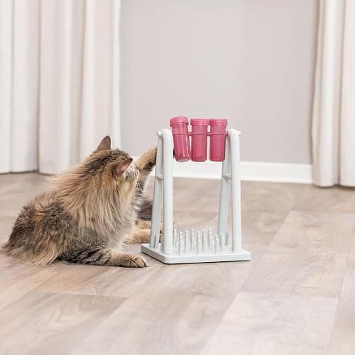TRIXIE Cat Activity Turn Around Strategy Game, Slow Feeder, Interactive, Treat Toy, All Breed Sizes 9 x 7 x 13 in. thumbnail 6