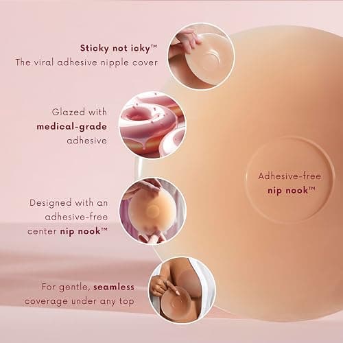 CAKES Body® sticky Circle Nipple Covers for Women - The Viral Sticky Boobs With an Adhesive-free nip nook™ thumbnail 3