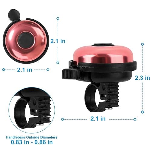 Accmor Classic Bike Bell, Aluminum Bicycle Bell, Loud Crisp Clear Sound Bicycle Bike Bell for Adults Kids thumbnail 6