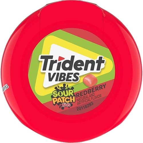Trident Vibes SOUR PATCH KIDS Redberry Sugar-Free Chewing Gum, 40 Piece Bottle thumbnail 15