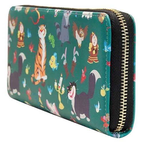 Loungefly Disney Wallet Princess Sidekicks Print Zip Faux Leather Clutch thumbnail 5