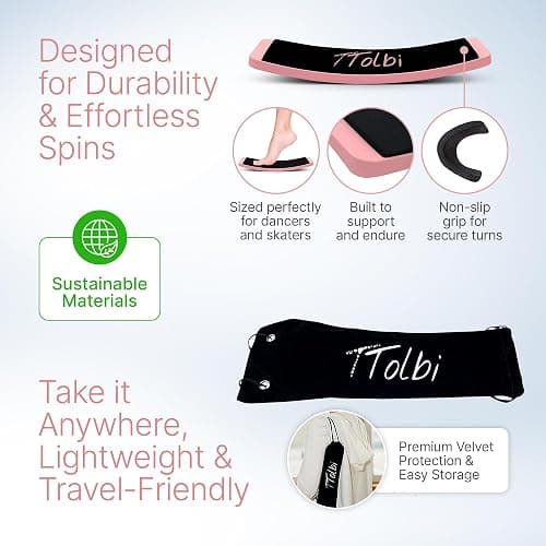 Premium Turn Board for Dancers & Skaters – Improve Turning, Balance & Spins Technique | Ballet, Ice Skating & Dance Training Equipment thumbnail 4