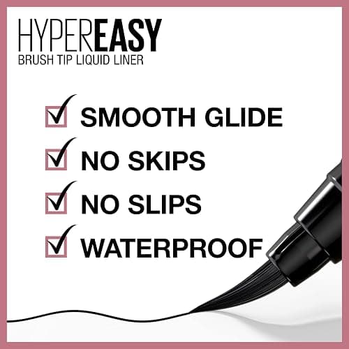 MAYBELLINE New York Hyper Easy Liquid Pen No-Skip Waterproof Eyeliner, Satin Finish, Pitch Brown thumbnail 4