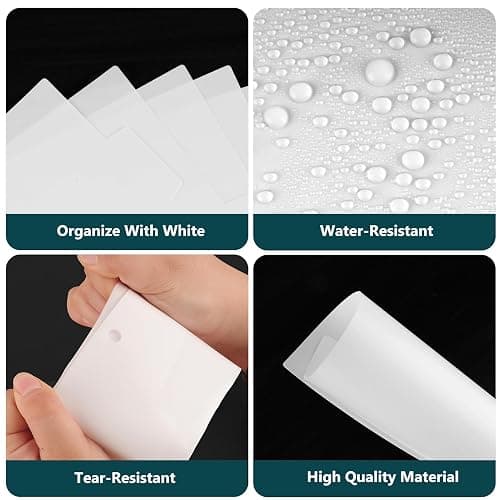 HABGP 10Pcs/2 Set 5 Tab Dividers for 3 Ring Binder, 10 Pcs White 3 Ring Binder Dividers with Tabs, Page Folder Dividers, Plastic File Dividers with Tabs, Three Ring Binder Index Dividers thumbnail 6