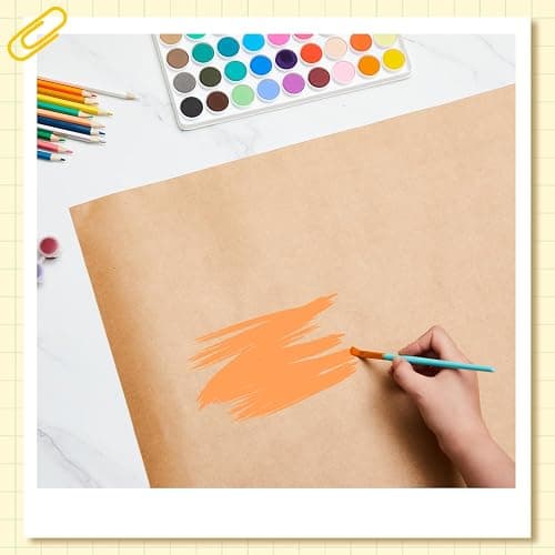 Tatuo 4 Pcs 36" x 72" Large Blank Brown Paper Banners for Teacher Appreciation Poster Crafts Decoration 120gsm Thick Kraft Paper Banner for Summer Camp Activities Wedding Baby Shower Party Decor thumbnail 4