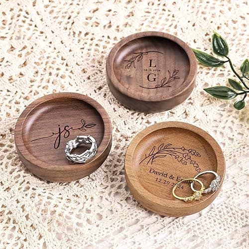 Personalized Wooden Ring Dish by shiguangji