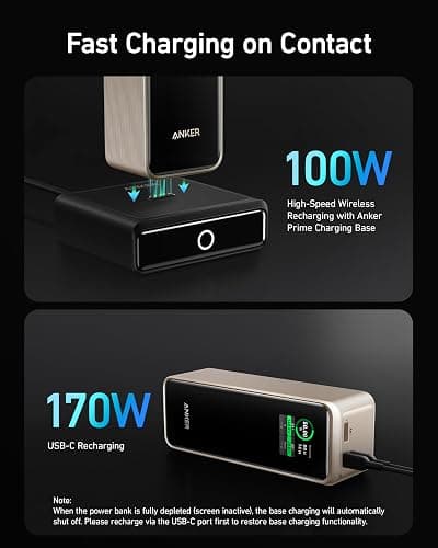 ANKER Prime Power Bank, 27,650mAh 3-Port 250W Portable Charger for Travel, TSA-Approved, Smart App, for MacBook Pro/Air, iPhone 16/15/14 Series, Samsung, Laptops, and More thumbnail 5