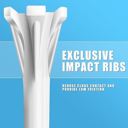 CHAMPKEY Advanced 5-Prong Plastic Golf Tees 120 or 100 Pack - 50% Ball Contact Surface Optimization with Longer Distance Performance Golf Tees Plastic thumbnail 2