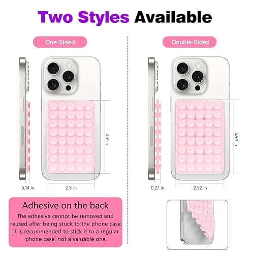 QxbBox Silicone Suction Cup Phone Case Mount, Hands-Free Strong Grip Holder for Selfies and Videos, Silicon Adhesive Phone Stand Sticky with Higher Suction Power for Cell Phone Black thumbnail 3