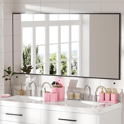 InnJoey Bathroom Accessory Set - Bathroom Set, 12PC Bathroom Accessories Set, Pink Bathroom Accessories Set, Mini Trash Can, Toilet Brush, Trash Can & Soap Dispenser thumbnail 2