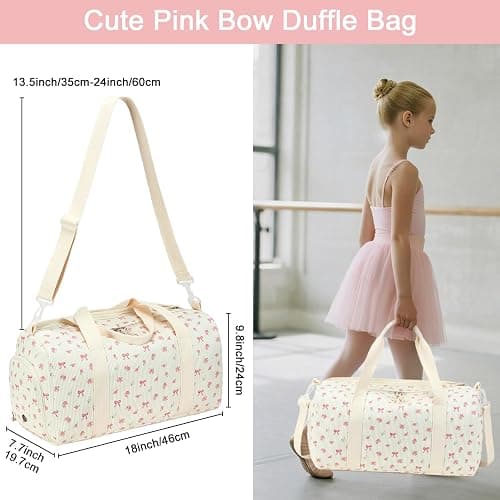 BTOOP Duffle Bag for Gym Sports Women Girls Workout Travel Bag Weekender with Shoe Compartment and Wet Pocket thumbnail 2