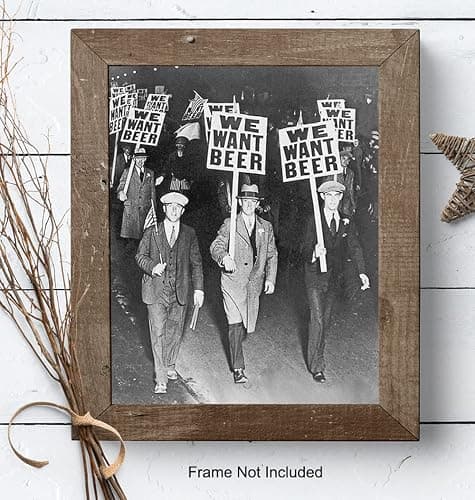 Vintage Prohibition Beer Poster LARGE 11x14 - Unique Wall Art Decor for Home, Bar, Cafe - Funny Saying Retro Art Print - Bar Room Decor - Vintage Decorations - Bar Art - Retro Decor - Funny Saying thumbnail 8