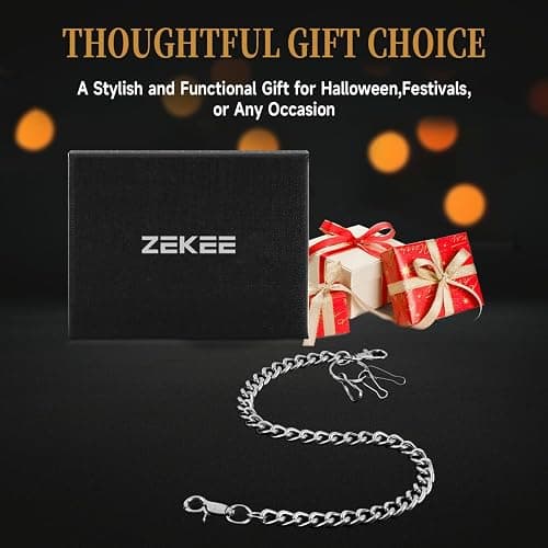 ZEKEE Wallet Chain Punk Jeans Chain Pants Chain Belt Chain Key Chain Hip Hop Goth Accessories for Women Men thumbnail 6
