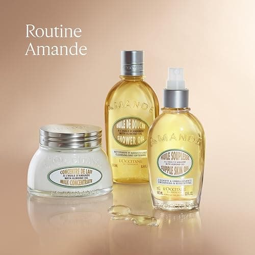 L'OCCITANE Cleansing & Softening Almond Shower Oil, Body Wash & Shaving Base Purifies & Smooths Without Drying Skin, Milky Lather, Nourishing Skincare thumbnail 6