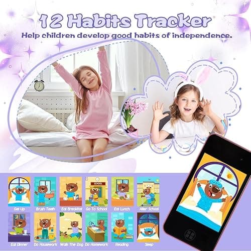 Kids Smart Phone, Christmas Birthday Gifts for Boys Girls Toddler Cell Phone Toys with Dual Camera Music Player Mini Educational Learning Games Fake Phone for 4-8 Year Old with 16G SD Card (Pink) thumbnail 7