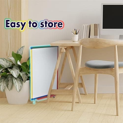 Dry Erase Board White Board for Kids 24x18 inch Art Easel for Kids Magnetic Tripod Whiteboard Art Easel and Flipchart Board with a Height-Adjustable Stand Perfect for Kid thumbnail 8