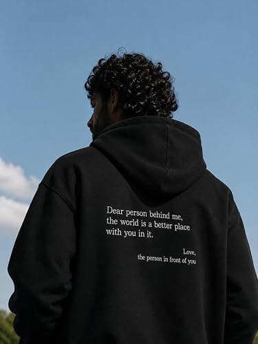 COUPLEHOODIES Embroidered You Are Enough Hoodie Dear Person Behind Me | Embroidered Positive Message Gift For A Friend Or Yourself - For Christmas A Graduation Or A New Chapter thumbnail 8
