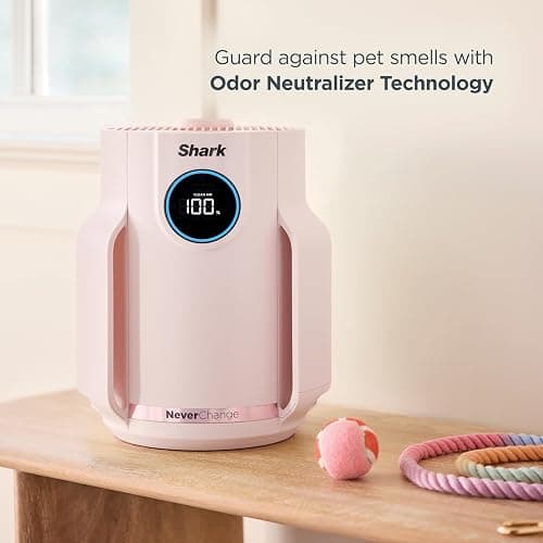 Shark NeverChange Compact Pro Air Purifier, HP072PK, Quartz | For Bedroom, Nursery, Home Office, Dorm, HEPA-Exceeding Filter, Captures Pollutants, Pet Dander, Dust, Odor, Smoke, and More thumbnail 5