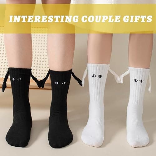 LASER HAND Holding Hands Socks Funny Socks Birthday Christmas Funny Gifts for Valentines Him and Her thumbnail 3