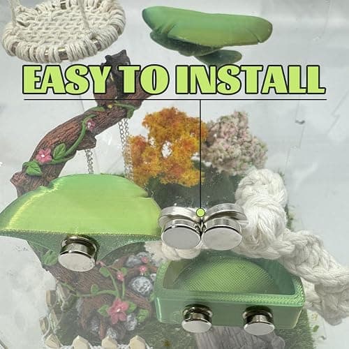 2 Pack Jumping Spider Rope Bridge Swings, Natural Cotton Rope Handmade Magnetic Mounting Jumping Spider Accessories for Medium Jumping Spider Enclosure thumbnail 4