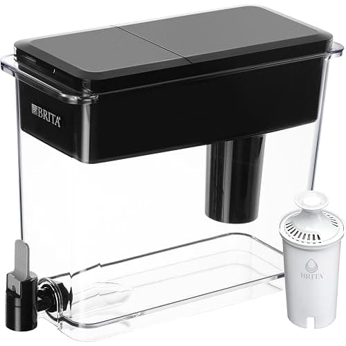 Brita UltraMax Large Water Dispenser With Standard Filter, BPA-Free, Reduces Copper, Cadmium and Mercury Impurities, Lasts 2 Months or 40 Gallons, Includes 1 Filter, Kitchen Accessories, Large 27-Cup - Black - Standard Filter thumbnail 12