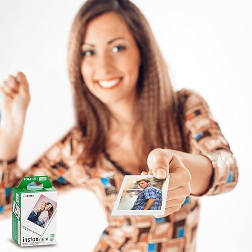 Fujifilm INSTAX Mini Instant Film (White) For Fujifilm Mini 8 & Mini 9 Cameras w/ Microfiber Cloth by Quality Photo (100 Film Sheets) thumbnail 3