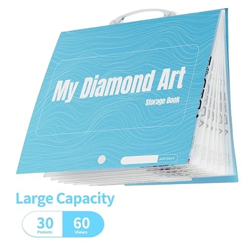 ARTDOT A3 Storage Book for Diamond Painting Kits, Diamond Art Portfolio Folder with 30 Pocket Slevees Protectors thumbnail 2