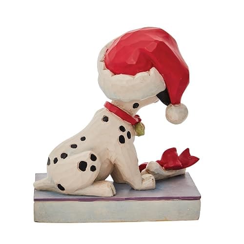 Enesco Jim Shore Disney Traditions 101 Dalmatians Lucky Christmas Santa Hat Figurine, 4 Inch, Multicolor thumbnail 3