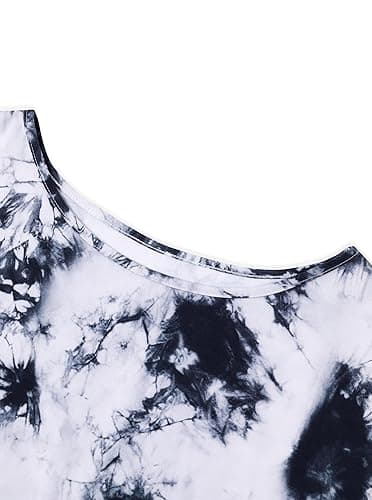 Remidoo Womens Off The Shoulder Short Sleeve Crop Top Asymmetrical Neck Loose Tshirt - Small - Black-f thumbnail 6